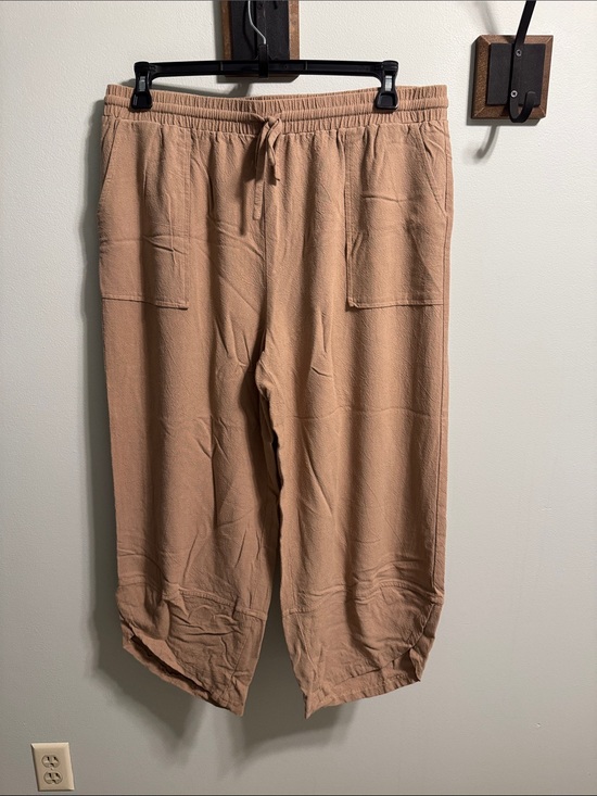 Grewley Pants - Relaxed Drawstring Pants in Camel XXL